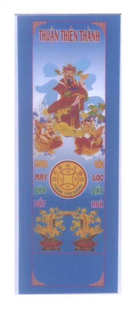 Mẫu nhãn hiệu Thuận Thiên Thành Mua May Bán Đắt Tài Lộc Đầy Nhà Thành Tâm Hương