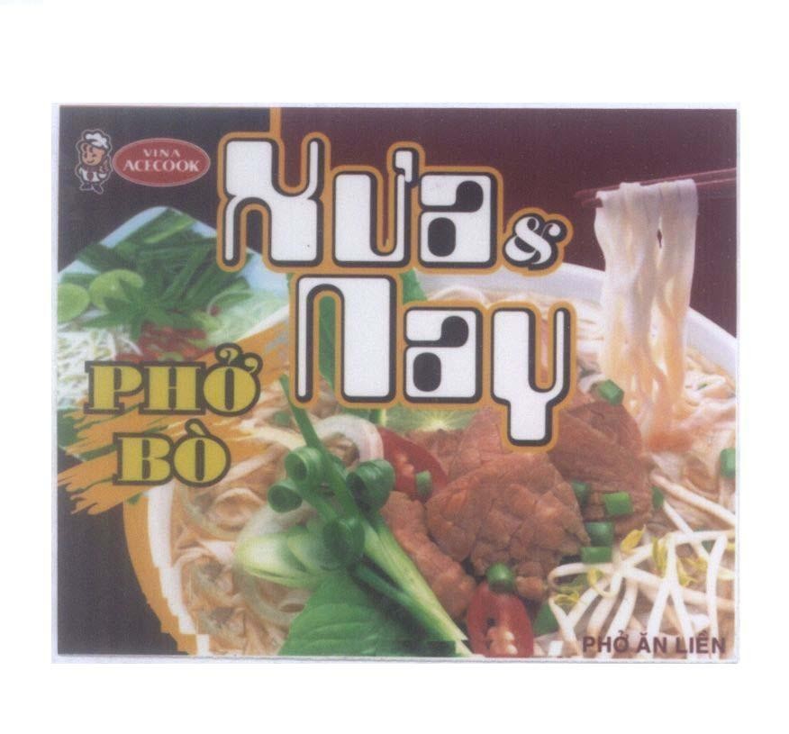 Mẫu nhãn hiệu VINA ACECOOK Phở Bò Xưa & Nay Phở Ăn Liền
