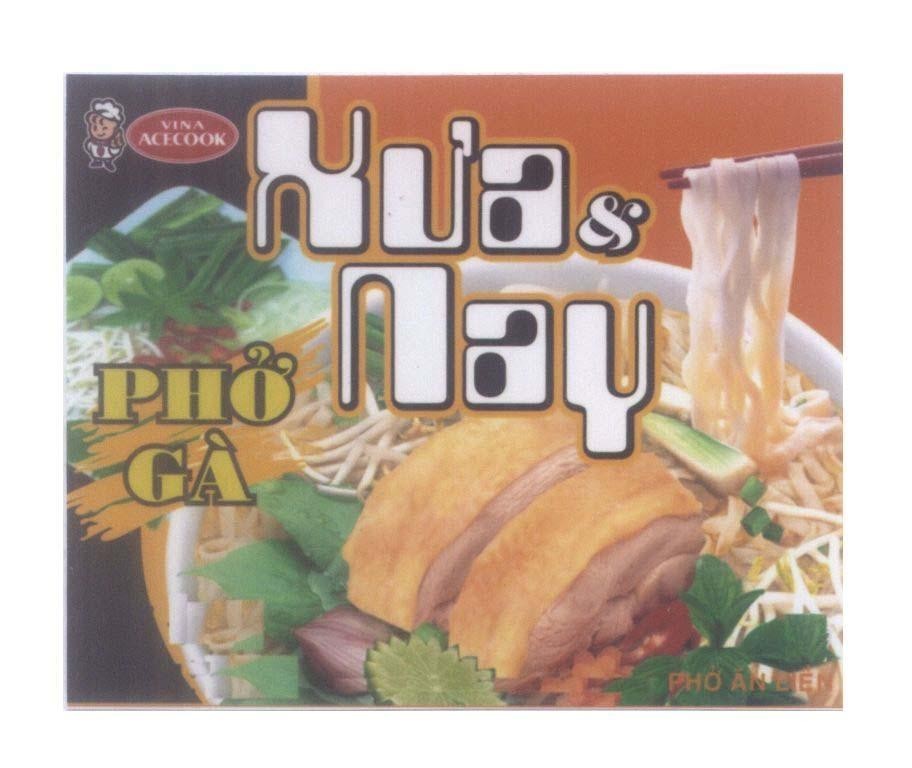 Mẫu nhãn hiệu VINA ACECOOK Phở Gà Xưa & Nay Phở Ăn Liền