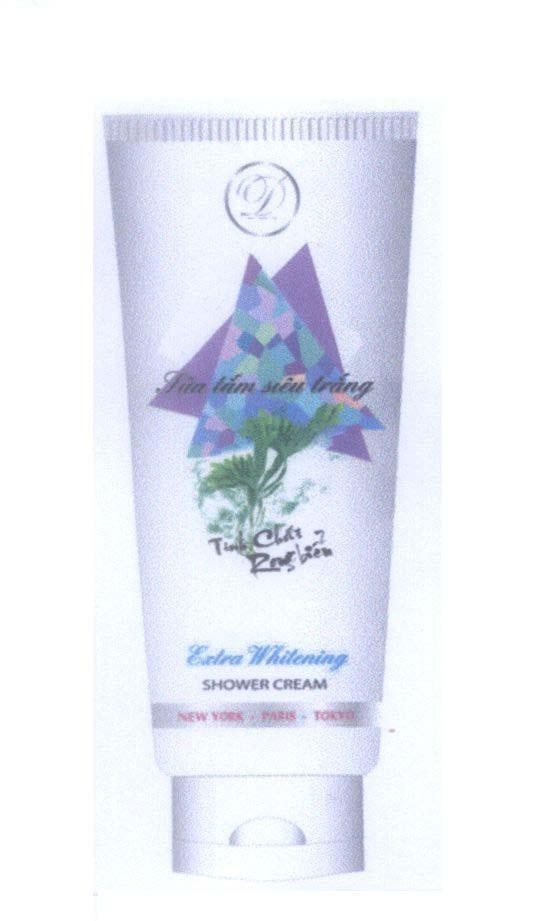 Mẫu nhãn hiệu D Sữa tắm siêu trắng Tinh chất rong biển Extra Whitening SHOWER CREAM NEW YORK - PARIS - TOKYO