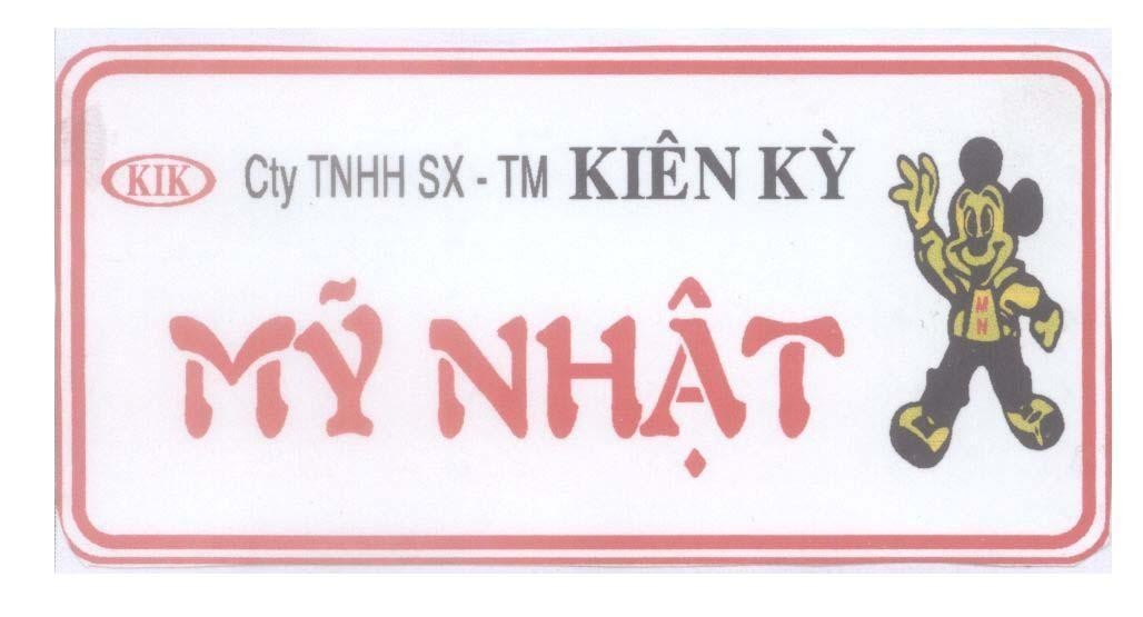 Mẫu nhãn hiệu KIK Cty TNHH SX - TM Kiên Kỳ Mỹ Nhật M N