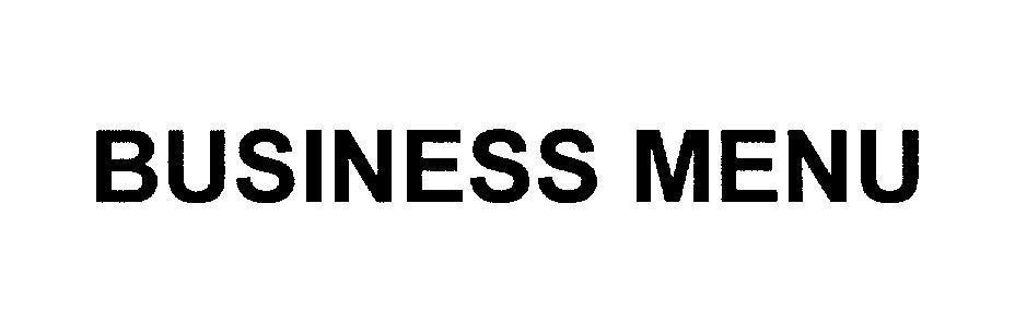 Mẫu nhãn hiệu BUSINESS MENU