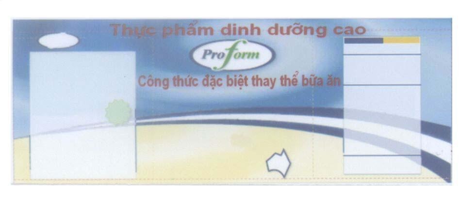 Mẫu nhãn hiệu Proform Thực phẩm dinh dưỡng cao Công thức đặc biệt thay thể bữa ăn