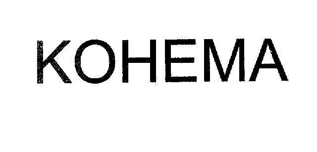 Mẫu nhãn hiệu KOHEMA
