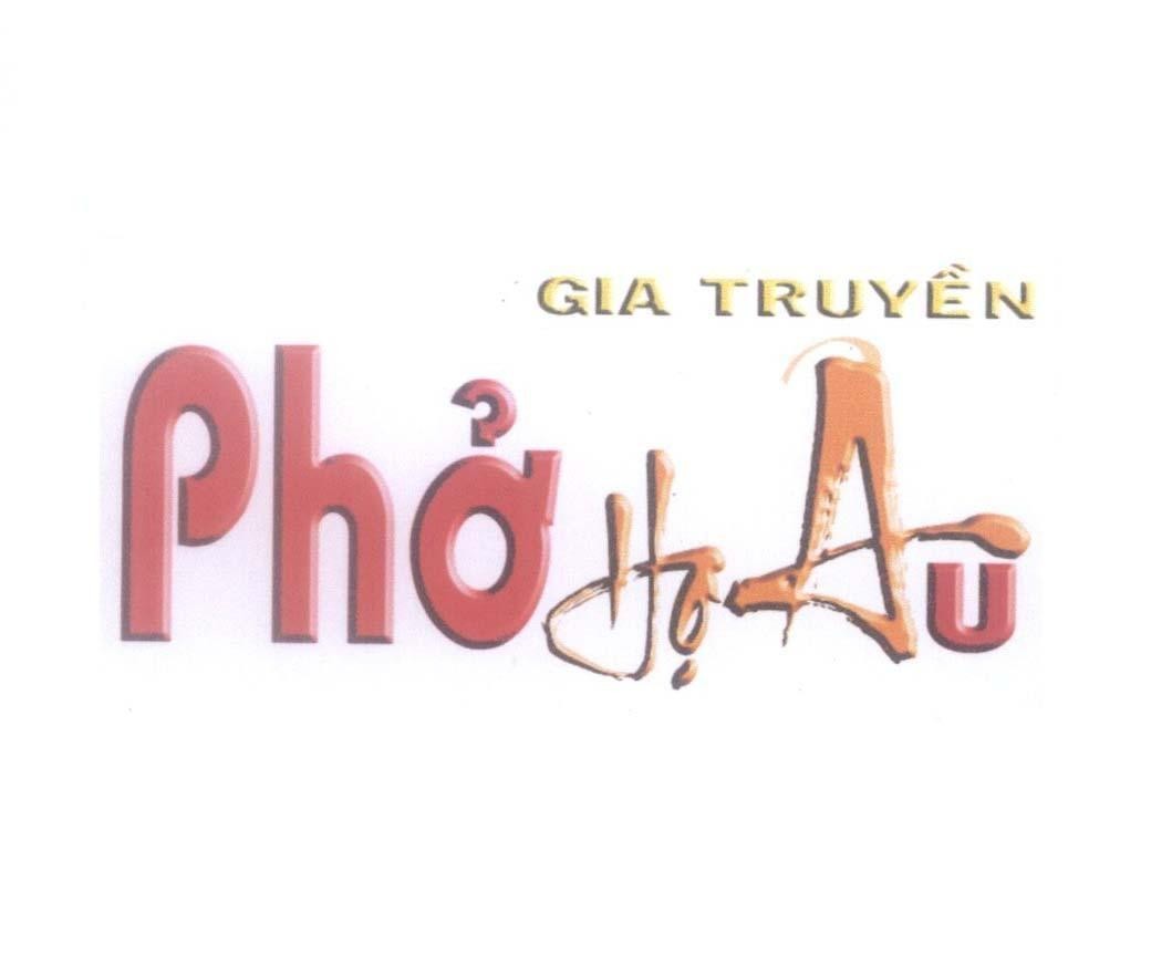 Mẫu nhãn hiệu Phở Họ Âu Gia Truyền