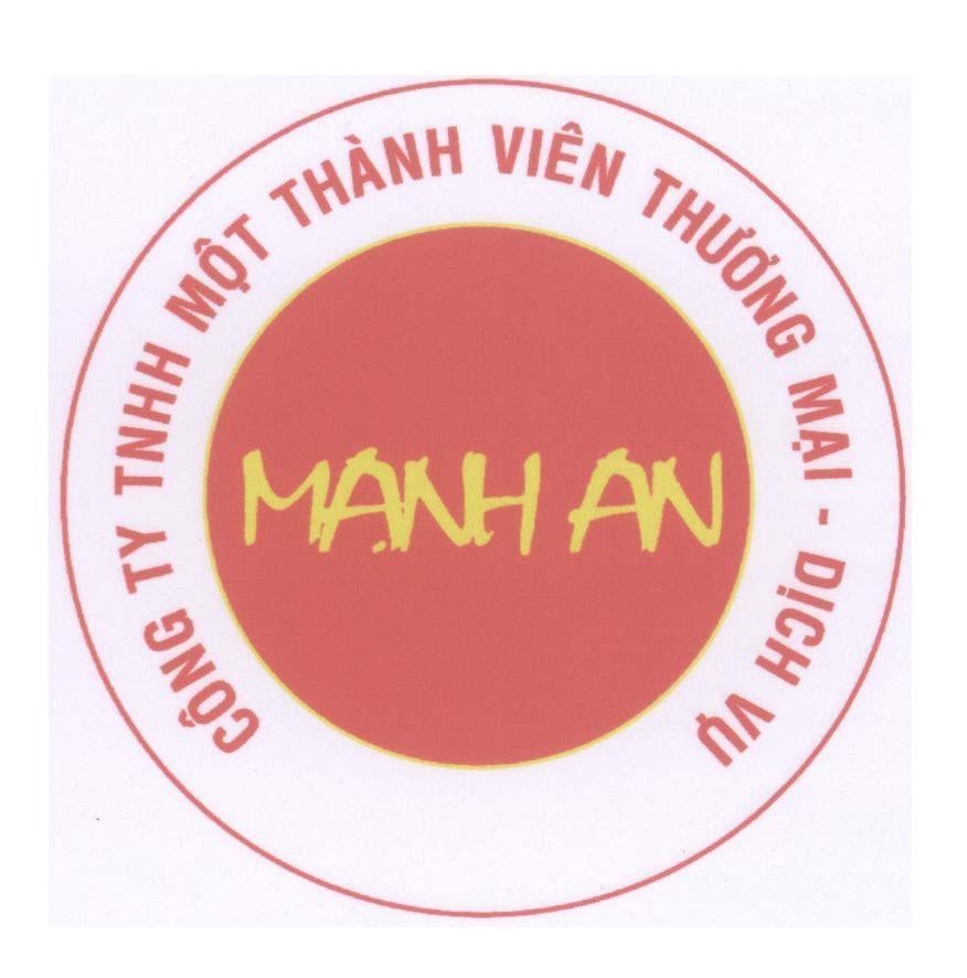 Mẫu nhãn hiệu Mạnh An Công ty TNHH một thành viên thương mại - dịch vụ