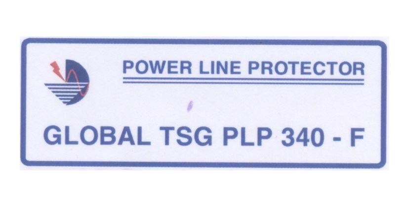 Mẫu nhãn hiệu POWER LINE PROTECTOR GLOBAL TSG PLP 340 - F