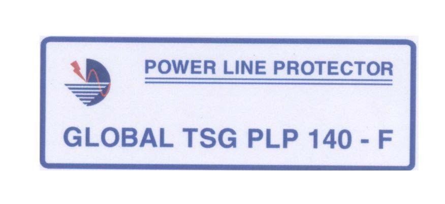 Mẫu nhãn hiệu POWER LINE PROTECTOR GLOBAL TSG PLP 140 - F