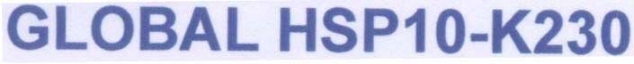 Mẫu nhãn hiệu GLOBAL HSP10-K230