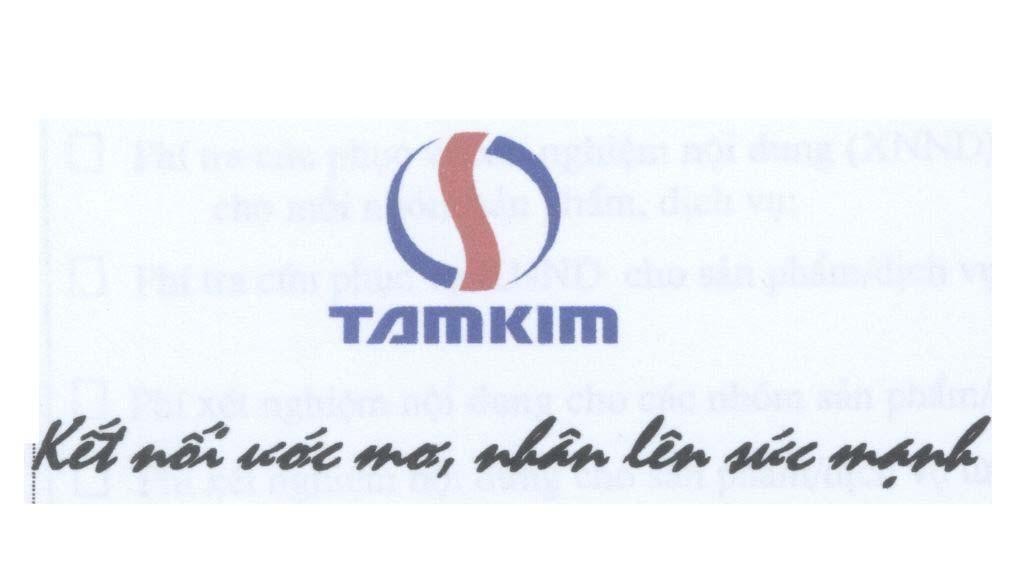 Mẫu nhãn hiệu S TAMKIM Kết nối ước mơ, nhân lên sức mạnh