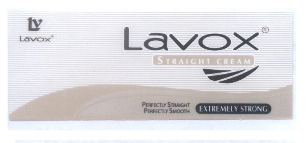 Mẫu nhãn hiệu LV Lavox STRAIGHT CREAM EXTREMELY STRONG PERFECTLY STRAIGHT PERFECTLY SMOOTH
