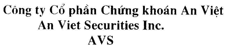 Mẫu nhãn hiệu Công ty Cổ phần Chứng khoán An Việt An Viet Securities Inc. AVS