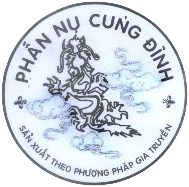 Mẫu nhãn hiệu Phấn nụ Cung Đình sản xuất theo phương pháp gia truyền