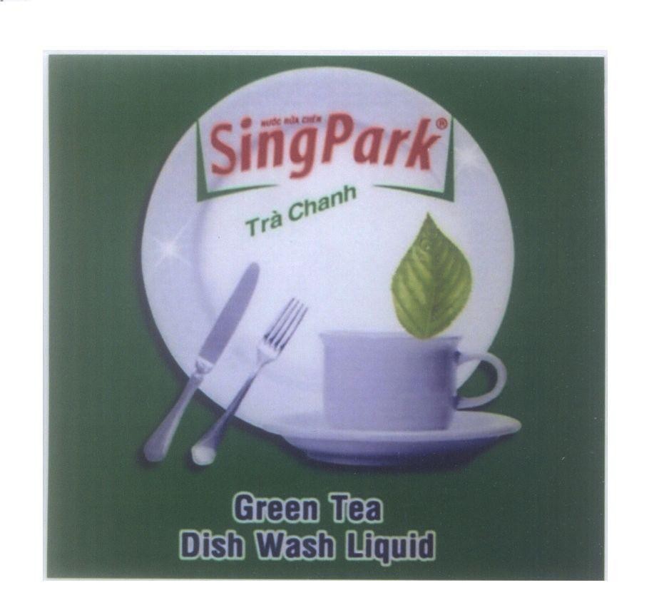 Mẫu nhãn hiệu Sing Park Nước Rửa Chén Trà Chanh Green Tea Dish Wash Liquid