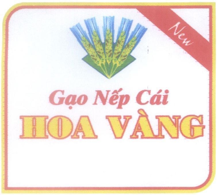 Mẫu nhãn hiệu Gạo Nếp Cái Hoa Vàng New