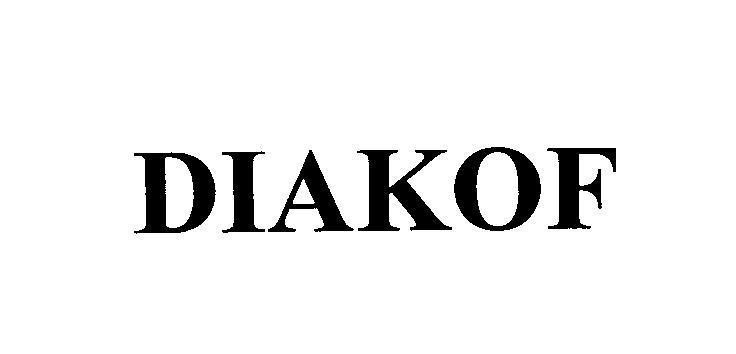 Mẫu nhãn hiệu DIAKOF