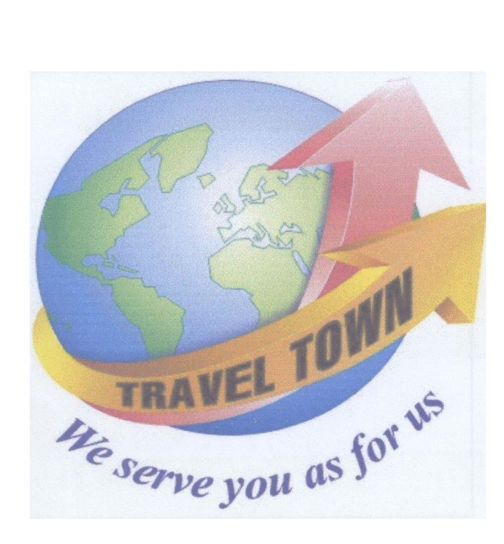 Mẫu nhãn hiệu TRAVEL TOWN We serve you as for us
