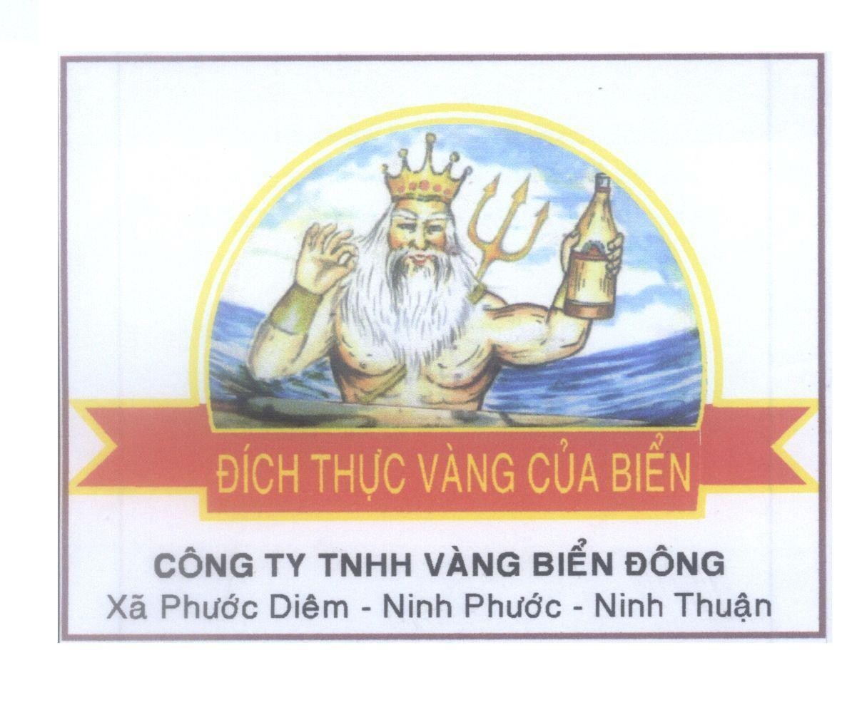 Mẫu nhãn hiệu Công Ty TNHH Vàng Biển Đông Đích Thực Vàng Của Biển Xã Phước Diêm - Ninh Phước - Ninh Thuận