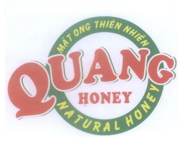 Mẫu nhãn hiệu QUANG HONEY Mật ong thiên nhiên NATURAL HONEY