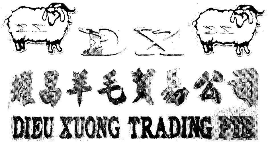 Mẫu nhãn hiệu DX DIEU XUONG TRADING PTE [yao chang yang mao mao yi gong si: công ty thương mại len Diệu Xương]