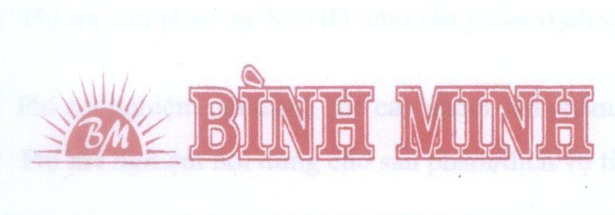 Mẫu nhãn hiệu BM Bình Minh