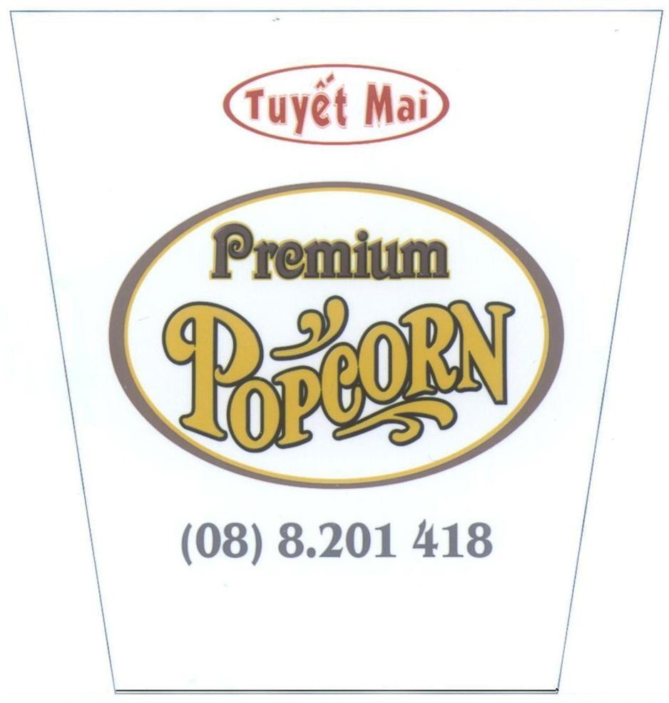 Mẫu nhãn hiệu Tuyết Mai Premium Popcorn