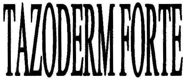 Mẫu nhãn hiệu TAZODERM FORTE