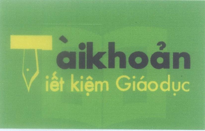 Mẫu nhãn hiệu Tàikhoản Tiết kiệm Giáo dục