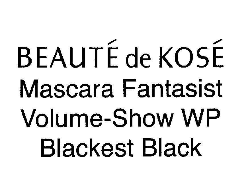Mẫu nhãn hiệu Beauté de kosé Mascara Fantasist Volume-Show WP Blackest Black