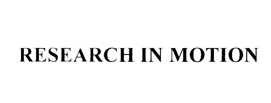 Mẫu nhãn hiệu RESEARCH IN MOTION