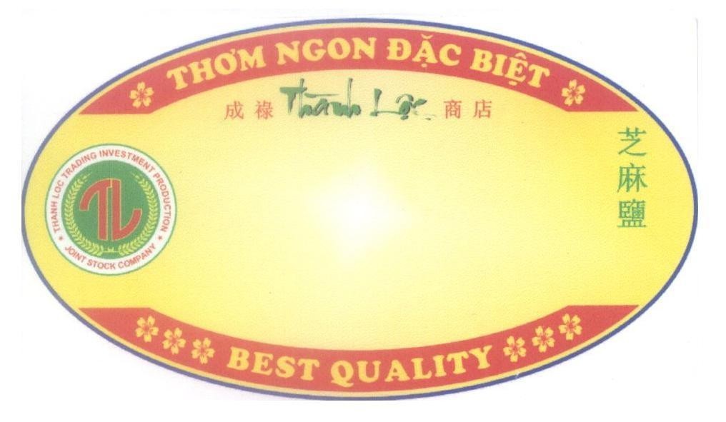 Mẫu nhãn hiệu TL THANH LOC TRADING INVESTMENT PRODUCTION JOINT STOCK COMPANY Thành Lộc Thơm ngon đặc biệt [hiệu Thành Lộc]
