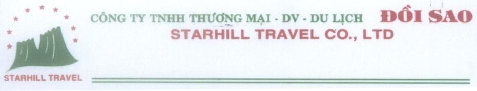 Mẫu nhãn hiệu Đồi Sao STARHILL TRAVEL CO., LTD Công Ty TNHH Thương Mại - DV - Du Lịch