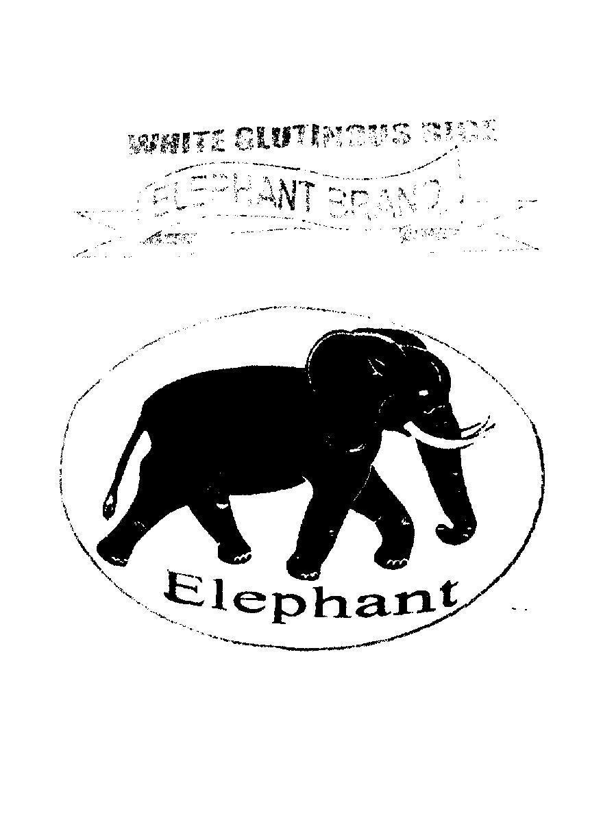 Mẫu nhãn hiệu ELEPHANT BRAND WHITE GLUTINOUS RICE Elephant