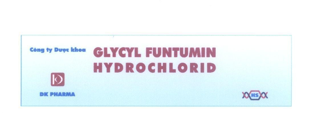 Mẫu nhãn hiệu DK PHARMA GLYCYL FUNTUMIN HYDROCHLORID Công ty Dược khoa HS