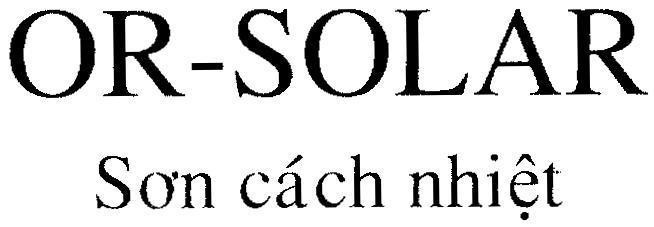 Mẫu nhãn hiệu OR-SOLAR Sơn cách nhiệt