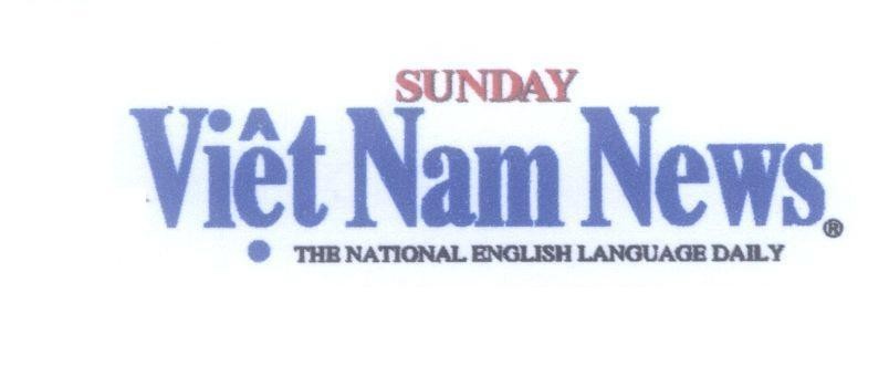Mẫu nhãn hiệu SUNDAY Việt Nam News THE NATIONAL ENGLISH LANGUAGE DAILY