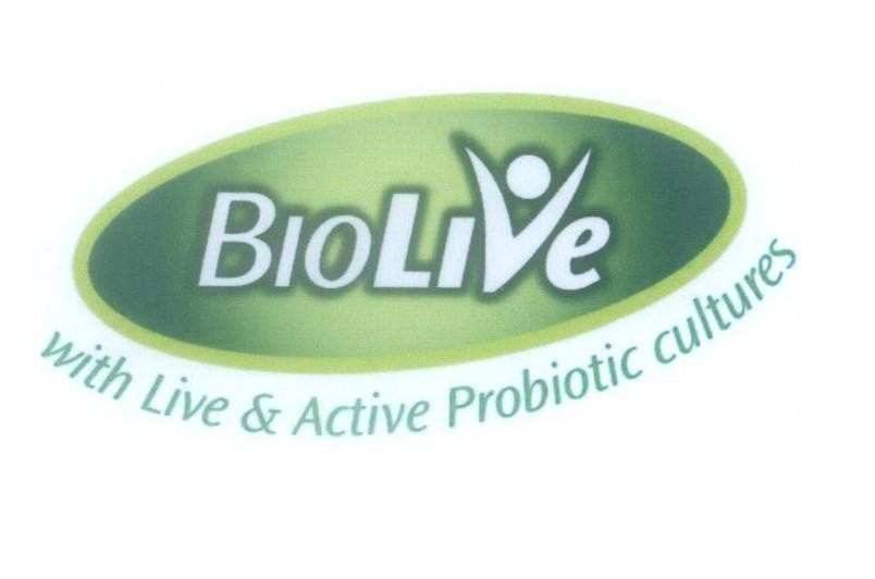 Mẫu nhãn hiệu BIOLive with Live & Active Probiotic cultures