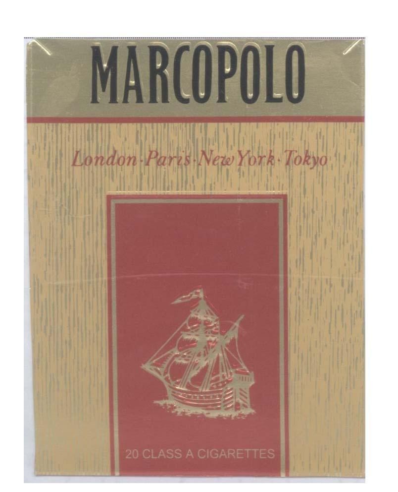 Mẫu nhãn hiệu MARCOPOLO 20 CLASS A CIGARETTES London - Paris - New York - Tokyo