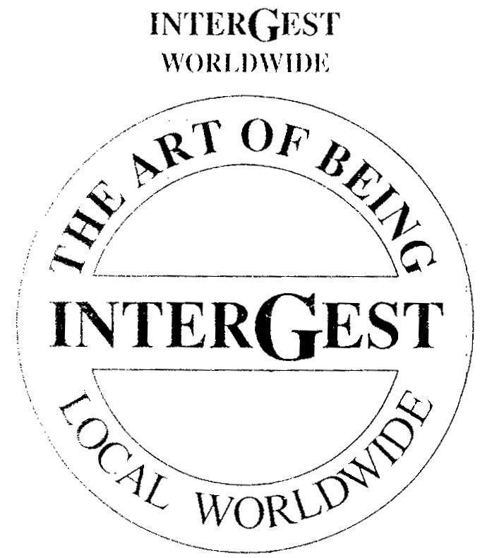 Mẫu nhãn hiệu INTERGEST THE ART OF BEING LOCAL WORLDWIDE