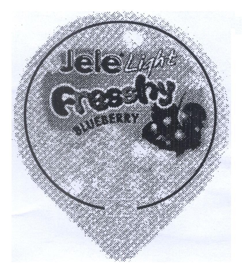 Mẫu nhãn hiệu Jele Light Fresshy BLUEBERRY