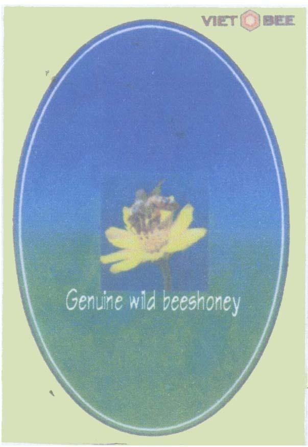 Mẫu nhãn hiệu VIET BEE Genuine wild beeshoney