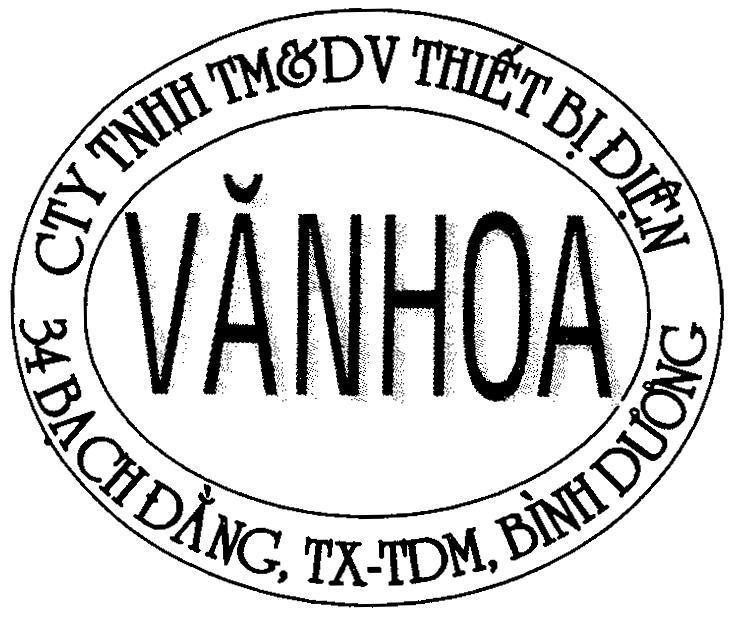 Mẫu nhãn hiệu VĂN HOA CTY TNHH TM&DV Thiết Bị Điện 34 Bạch Đằng TX-TDM Bình Dương