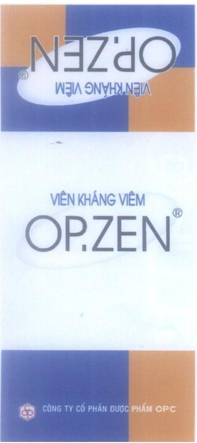 Mẫu nhãn hiệu Viên Kháng Viêm OP.ZEN Công Ty Cổ Phần Dược Phẩm OPC