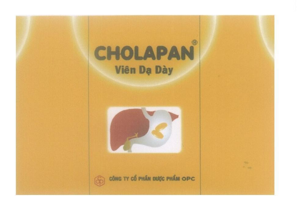 Mẫu nhãn hiệu CHOLAPAN Viên Dạ Dày Công Ty Cổ Phần Dược Phẩm OPC