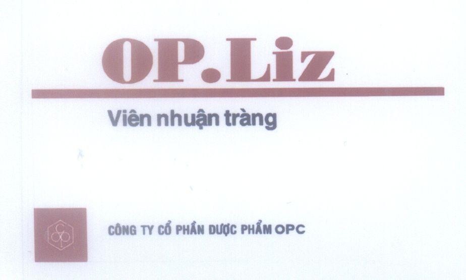 Mẫu nhãn hiệu OP.Liz Viên Nhuận Tràng Công Ty Cổ Phần Dược Phẩm OPC