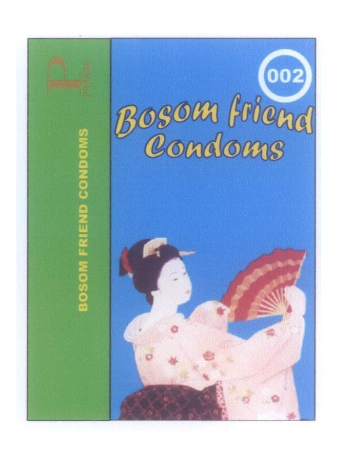 Mẫu nhãn hiệu P P-MARK BOSOM FRIEND CONDOMS