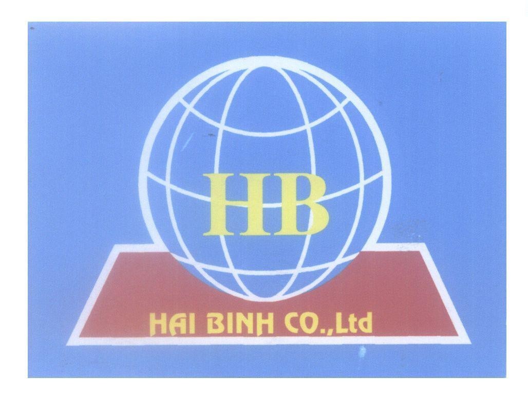 Mẫu nhãn hiệu HB HAI BINH CO.,Ltd