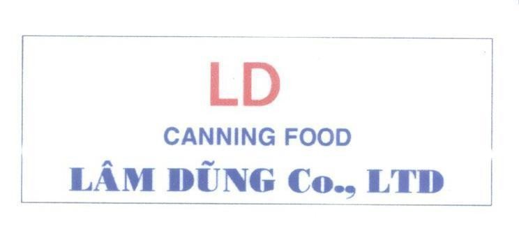 Mẫu nhãn hiệu LD CANNING FOOD Lâm Dũng Co., LTD