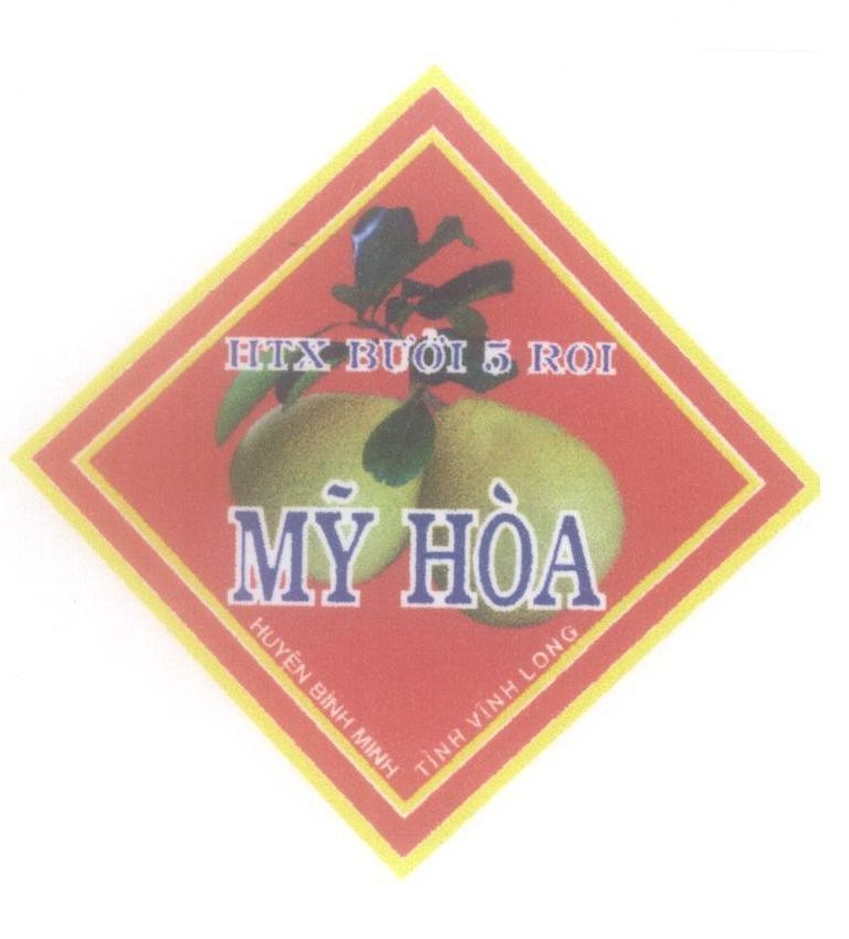 Mẫu nhãn hiệu HTX Bưởi 5 Roi Mỹ Hoà Huyện Bình Minh Tỉnh Vĩnh Long