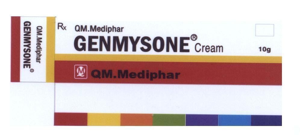 Mẫu nhãn hiệu QM.Mediphar GENMYSONE Cream
